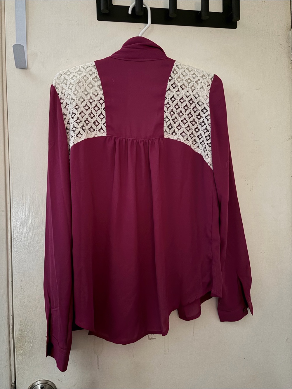 Roper orchid colored lace blouse size medium